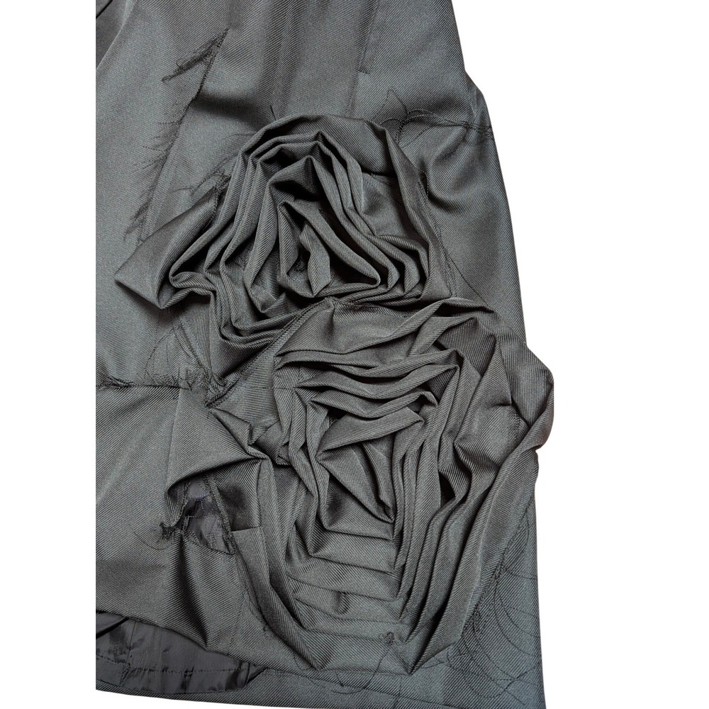Comme des Garcons 2024 Black Rosette Sculptural Skirt Size Small - Picture 11 of 14